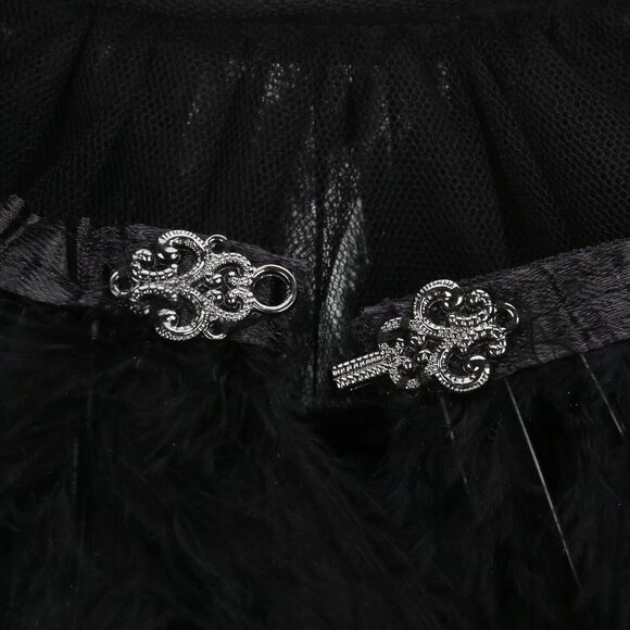 Womens Halloween Evil Queen Witch Cosplay Cloak Steampunk Black Carnival Costume - Picture 7 of 7